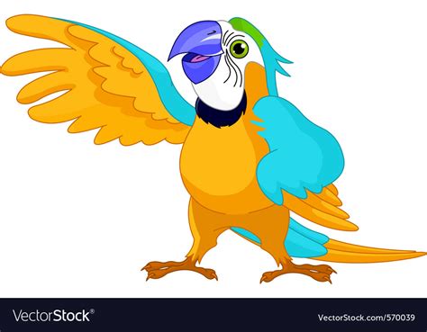 Download Cartoon parrot Royalty Free Vector Image - VectorStock