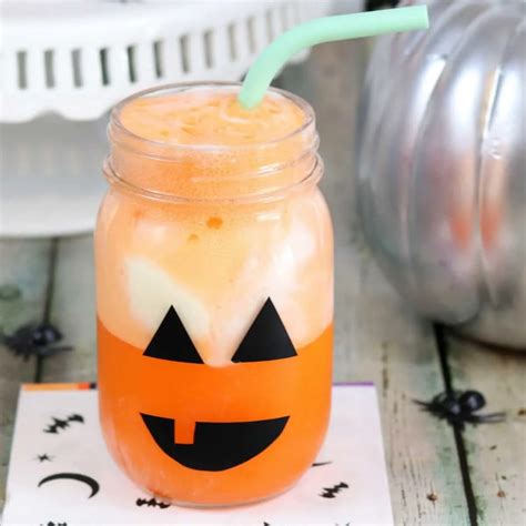 Mason Jar Jack O Lantern With An Orange Float Spirit Halloween Happy