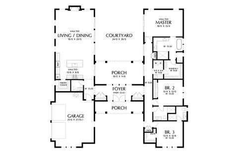 Contemporary Style House Plan 3 Beds 35 Baths 2451 Sqft Plan 48