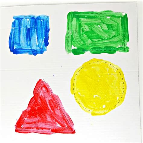 Painting Shapes Easy Toddler Painting Activity My Bored Toddler