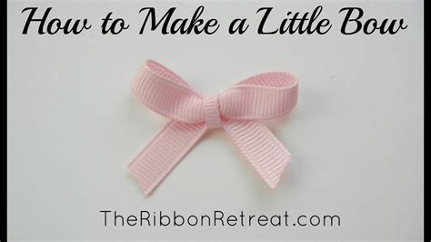 Turn it right side out. How to Make a Little Bow - TheRibbonRetreat.com - YouTube