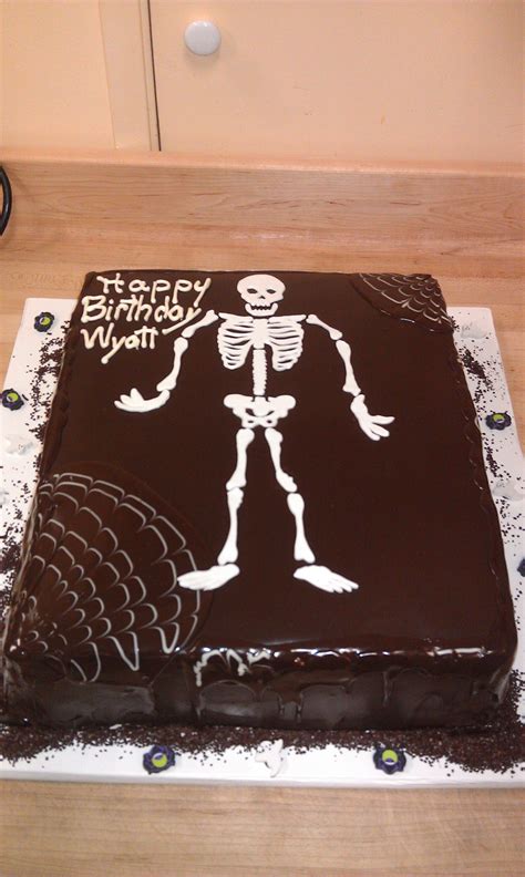 Black Skeleton Birthday Cake Celebration Cakes Pinterest Birthday