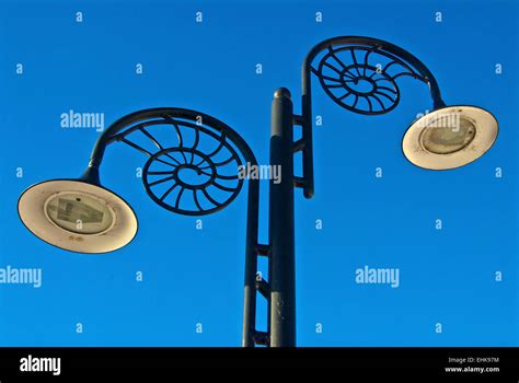 Lyme Regis Ammonite Lamp Posts Stock Photo Alamy