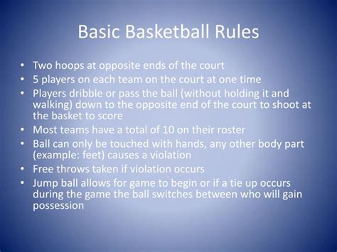 National basketball association (nba) has some rules and regulations that must be strictly the rules are majorly determined by the international basketball federation commission is the. PPT - Merit Badge University: SPORTS PowerPoint ...