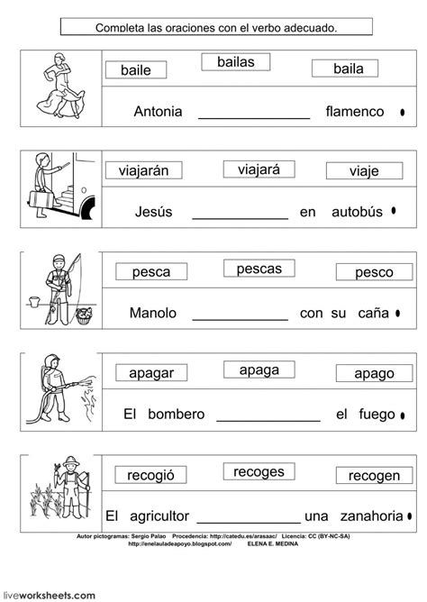 EspaÑol Actividades El Verbo