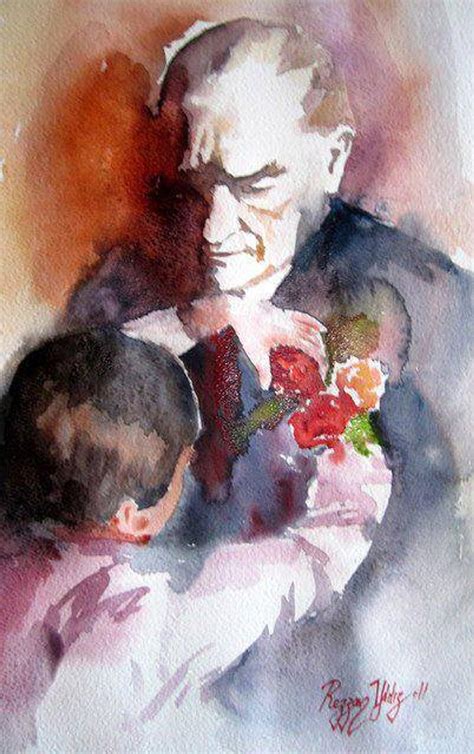 Sulu Boya İle Çizilmiş 15 Muhteşem Atatürk Portresi