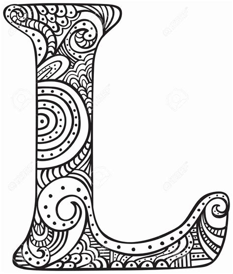 Top 10 letter l coloring pages for preschoolers: Coloring Doodle Letters | Coloriage mandala, Mandala ...