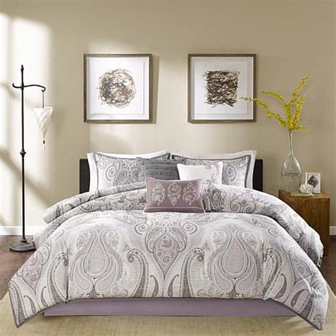 madison park samir purple comforter set queen