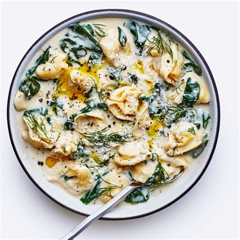 Lemony Tortellini Soup With Spinach And Dill Recipe Bon Appétit