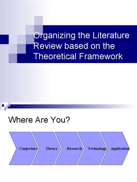 A theoretical framework specifies the key variables that have an impact on your phenomenon and highlights the necessity to examine how they differ. Organizing the Literature Review based on the Theoretical ...