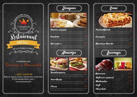 PLANTILLA PSDCarta para restaurantesDiseño Moderno04  Yo Empresa