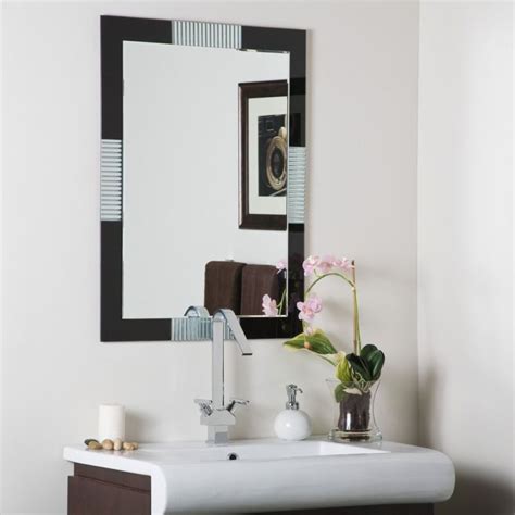 Frameless Bathroom Wall Mirror Decor Ideas