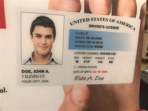This Example Photo For A Drivers License Says It Was Issued When The