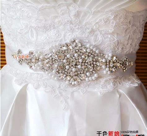 2019 2015 New Arrival Gorgeous White Ivory Crystal Bridal Sashes Beads