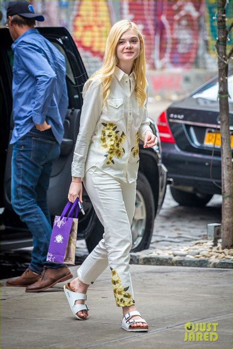 Elle Fanning Wears White Denim Out In New York City Photo 3115026
