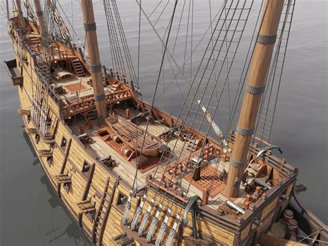 Igor Y This 3d Galleon Includes A Fully Detailed Interior