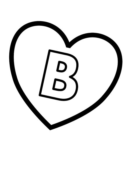 Filevalentines Day Hearts B Alphabet At Coloring Pages For Kids Boys