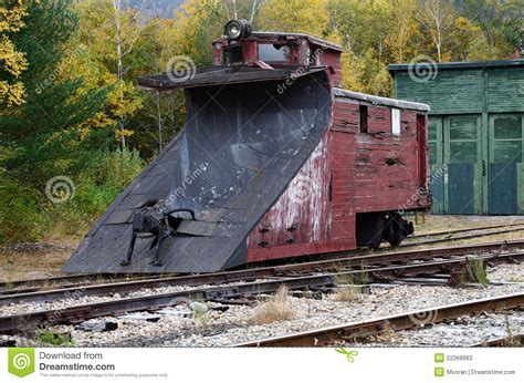 Vintage Railroad Snowplow Stock Image Image Of Snow 22368983