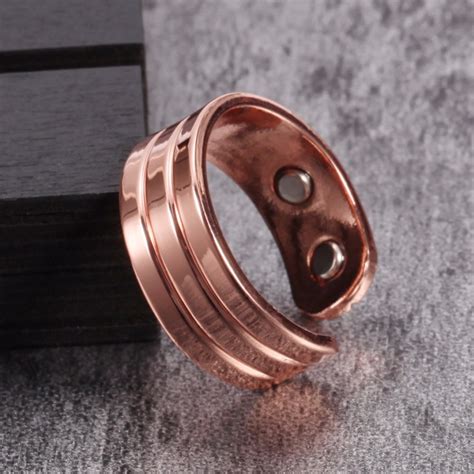 Pure Copper Magnetic Therapy Adjustable Ring Whatsuphome