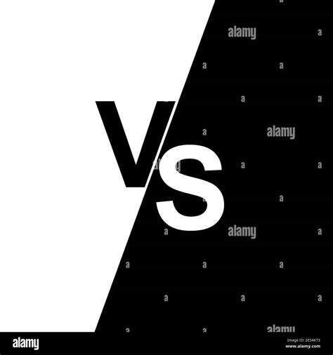 Versus VS letters. VS vector icon. Versus icon on white and black