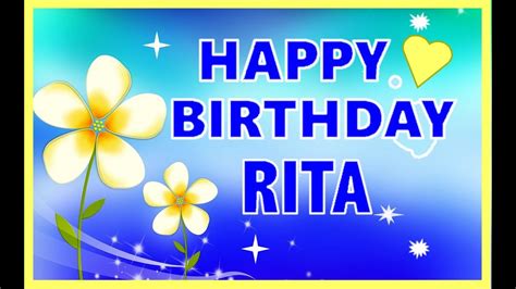 Happy Birthday RITA YouTube