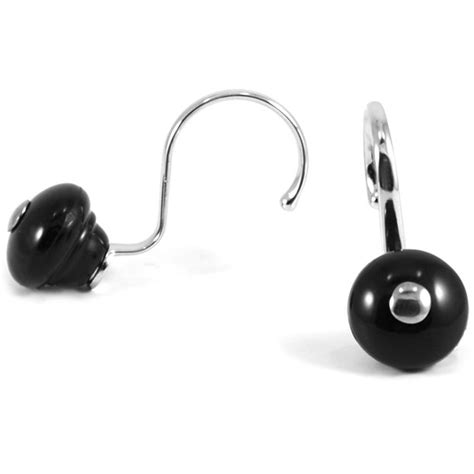 Available in matte black, polished chrome, oil rubbed bronze, matte nickel, polished golden, and polished nickel. Black & Chrome Shower Curtain Hooks, Set of 12 - Walmart ...