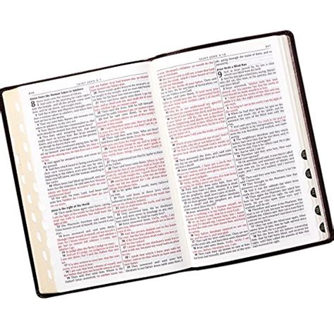 Kjv Holy Bible Thinline Large Print Dark Brown Faux Leather Wthumb
