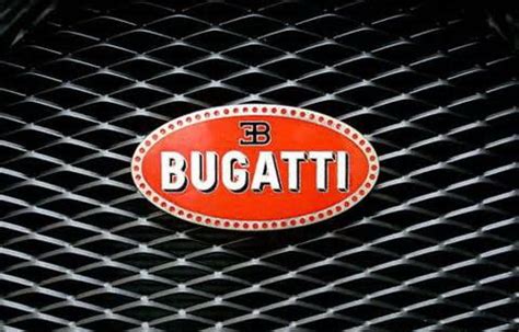 Bugatti logo meaning and history. There are 60 red dots that surround the Bugatti name and ...