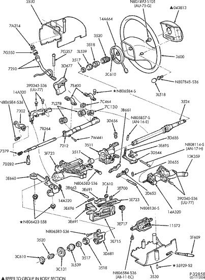 Ford Econoline Steering Column Diagram