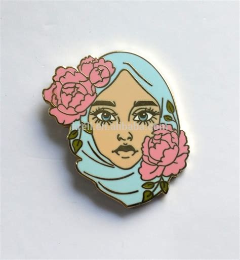 Custom Beautiful Girl Enamel Lapel Pin With Hard Enamel And Color In