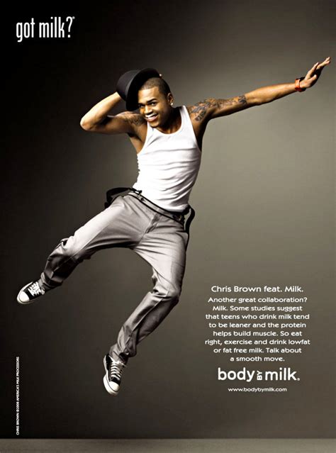 Chris Brown Sports Milk Mustache In Got Milk Ad