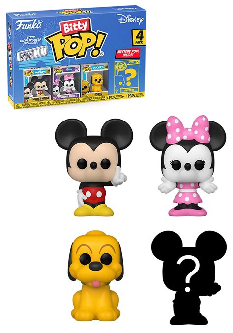 4 Pack Bitty Pop Disney Mickey Mouse Funko Bitty Pops