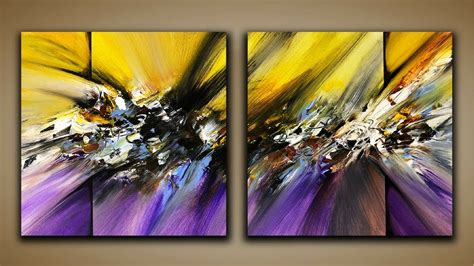 Abstract Painting Demo 62 Abstract Art Diptych