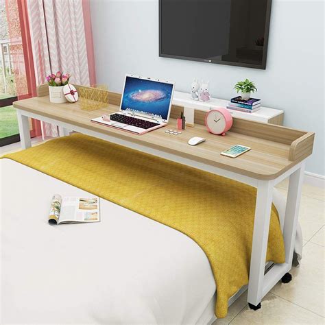 Komorebi Overbed Table With Wheels Rolling Bed Table Over The Bed Table