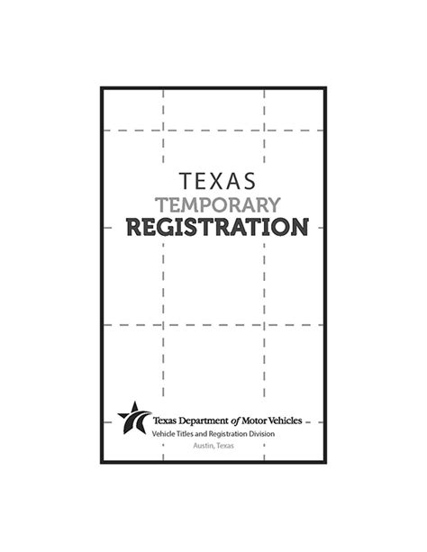 Texas Temporary Registration Booklet On Behance