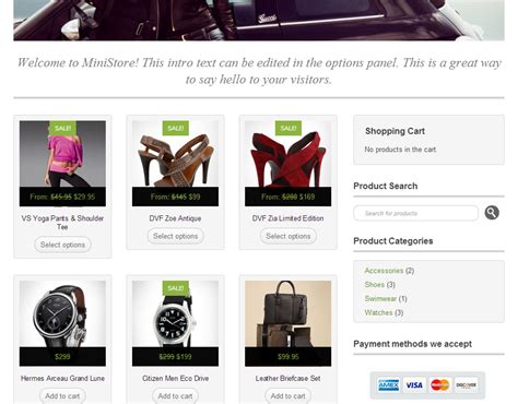 Shop isle free woocommerce wordpress theme has a clean and validated code, responsive design, woocommerce ready, theme options panel. Ministore - Free eCommerce WordPress Theme
