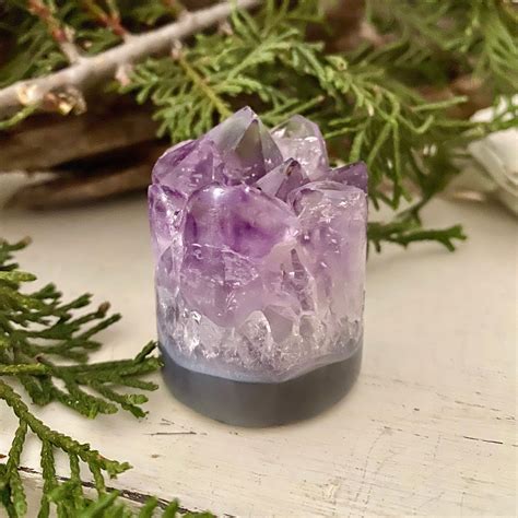 Amethyst Crystal Cluster Cylinder Core