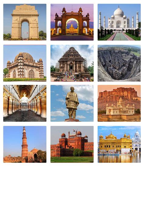 This Pin Has The Collection Of 12 Monuments Of India India Gate