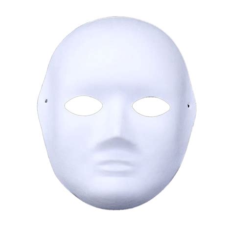 Diy White Mask Halloween White Plain Paper Full Face Opera Masquerade