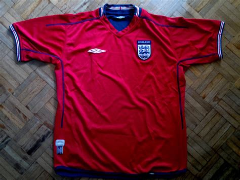 England Away Football Shirt 2002 2004