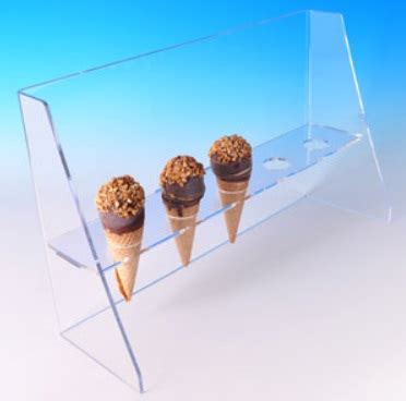 Ice Cream Yogurt Cone Holder W Guard For Sugar Cone Cones