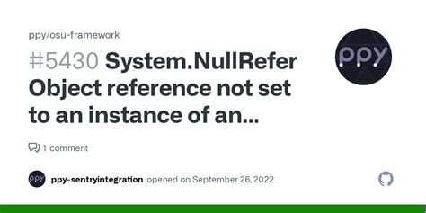 Systemnullreferenceexception Object Reference Not Set To An Instance