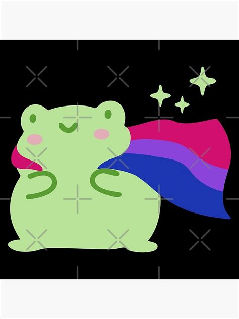 lgbtq bisexual pride flag frog poster for sale by pookkudesign