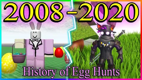 History Of Roblox Egg Hunts 2008 2020 Youtube