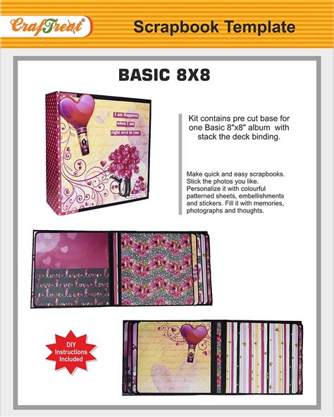 Craftreat Diy Photo Album Scrapbook Kit For Girls Contains Precut