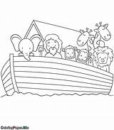 Ark Coloring Noahs Noah sketch template