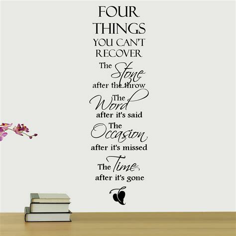 Winston Porter Four Things You Cant Recover Quote Wall Decal And Reviews Wayfair