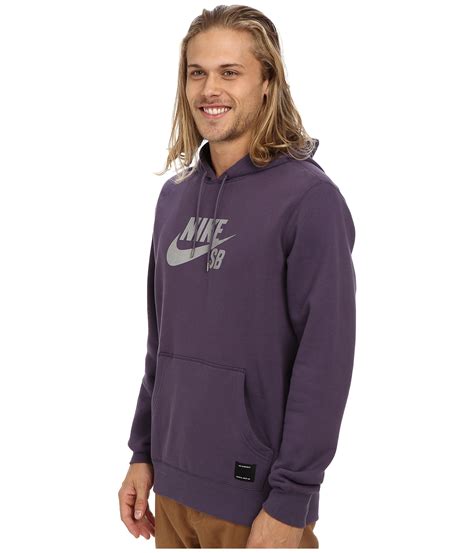 Nike Sb Sb Pullover Reflective Icon Hoodie In Purple For Men Dark