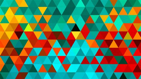 Artistic Colorful Colors Digital Art Low Poly Shapes Triangle Hd
