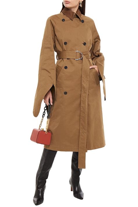 Victoria Victoria Beckham Double Breasted Cotton Gabardine Trench Coat The Outnet
